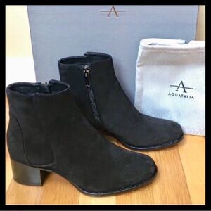 Aquatalia Tisha Lux Suede Weatherproof Winter Boot Ankle Bootie